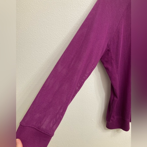 💙 North Crest Women’s Mesh Zip Up Hoodie, Lightweight, Purple - Size Large - Picture 3 of 5